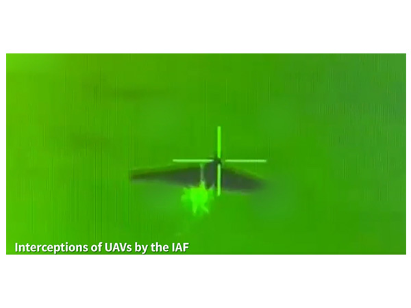 Interception of UAVs by Israeli Air Force (Photo/ X@IDF)