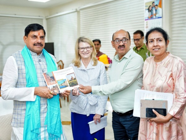 MP CM Mohan Yadav meeting with UNICEF representatives (Photo/ANI)