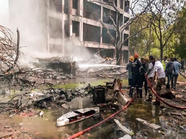 Visual from the crash site (Photo/ANI)