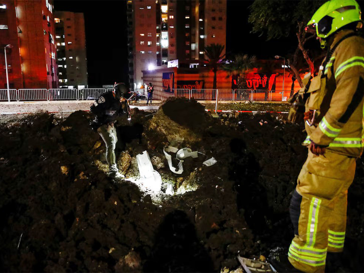 Damage seen in Haifa following a missile strike. (Source: Reuters)