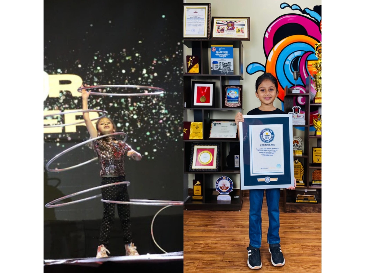 7-Year-Old Sinaya Biyani, the 'Jaipur Hooper', Sets Guinness World Record with Unmatched Grace and Grit