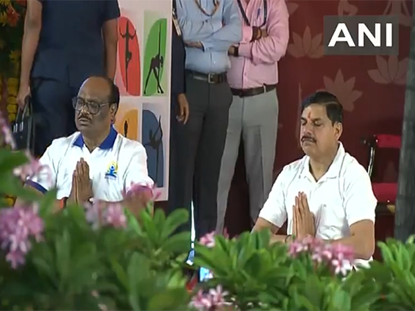 CM Mohan Yadav attends yoga celebrations in Bhopal (Photo/ANI)
