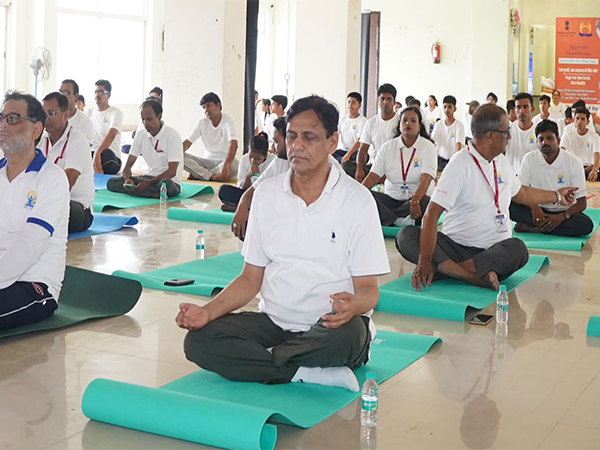 MoS Nityanand Rai performs yoga at Patna (Photo/ X @nityanandraibjp) 
