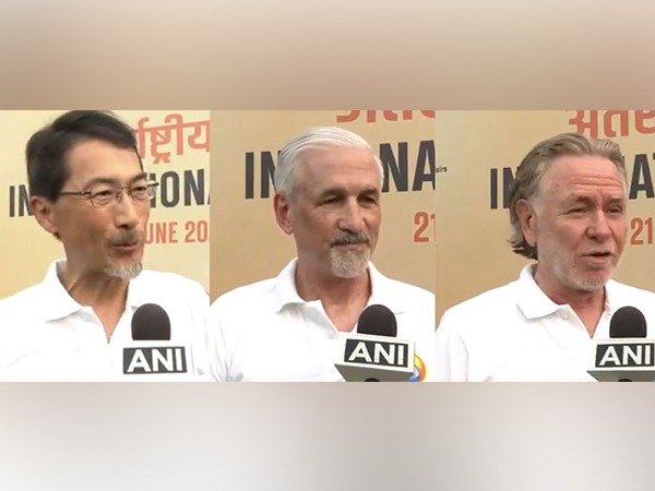 Australia's High Commissioner to India Philip Green OAM (right), UN Resident Coordinator in India Shombi Sharp (middle), Japan's Ambassador to India Ono Keiichi (left) (Photo/ANI)