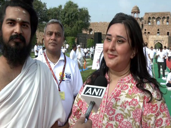  BJP MP Bansuri Swaraj joins Yoga Day celebrations at Delhi’s Purana Qila (Photo/ANI)