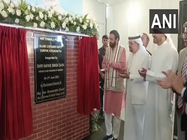 CM Saini inaugurates an Inland Container Depot (Photo/ANI)