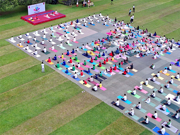 Yoga Day celebrations in Jorhat military station (Photo/ANI)