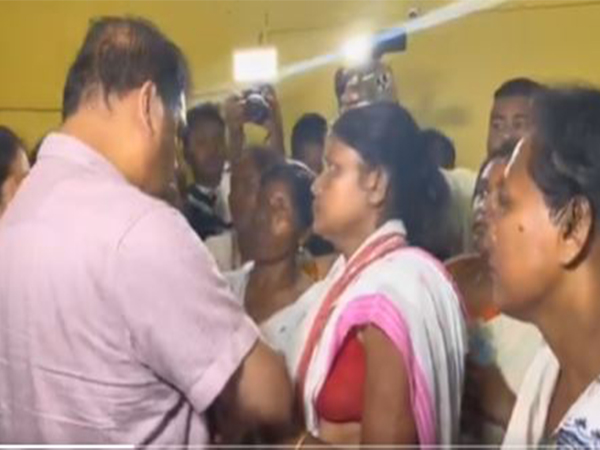 Assam Chief Minister Himanta Biswa Sarma meeting people affected by the ONGC gas leak (Image: X/@himantabiswa)
