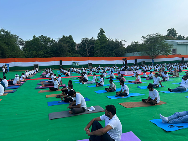 All India Institute of Ayurveda commemorates 11th International Day of Yoga. (Photo/ANI)