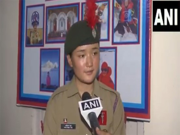 NCC cadet of 23rd Battalion of NCC Siliguri, Pratima Rai, summits Mount Everest. (Photo/ANI)