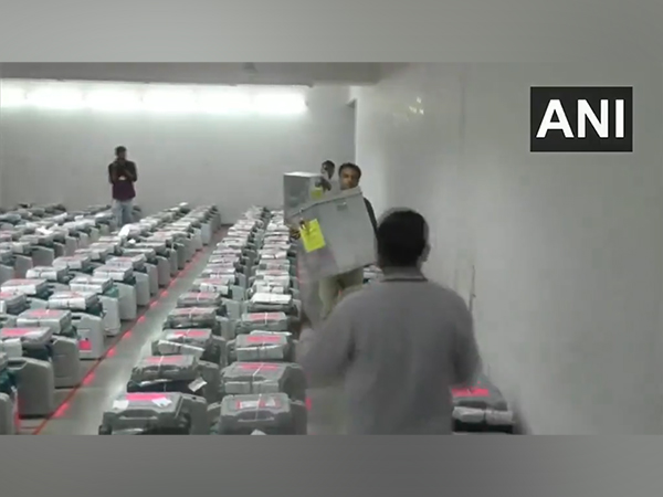 Visuals from a counting centre in Mahesana, Gujarat (Photo/ANI)