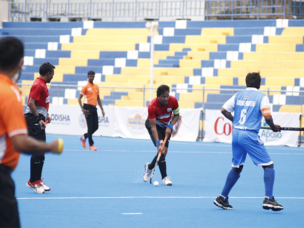 Hockey Odisha in action against Hockey Haryana. (Photo- HI Media)