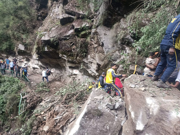 Rescue operation underway at Yamunotri Dham Yatra route (Photo/ANI)