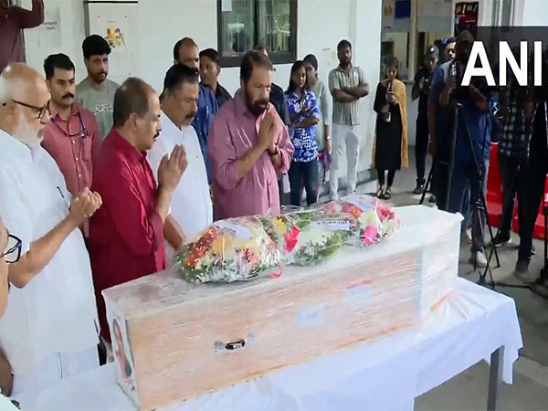 Kerala minister V Sivankutty, ministers pay homage to Ranjitha, victim of AI 171 crash (Photo/ANI) 