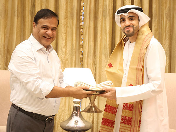 Assam CM Himanta Biswa Sarma meets UAE Ambassador to India Abdulnasser Alshaali (Photo/ANI)
