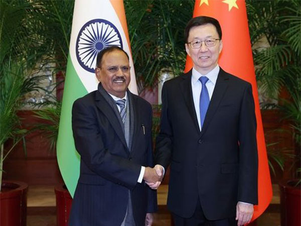 National Security Advisor Ajit Doval and Chinese Vice President Han Zheng (Photo/@China_Amb_India)