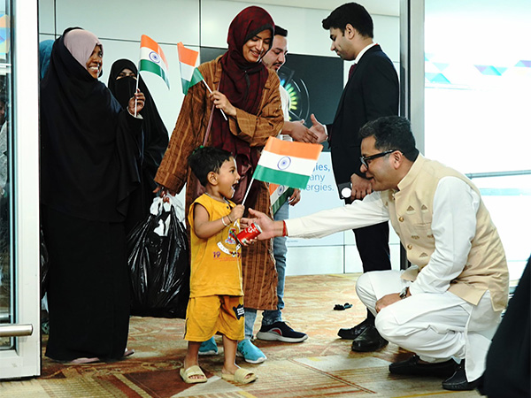 MEA MoS Pabitra Margherita warmly welcomes evacuees (Photo/X@MEAIndia)