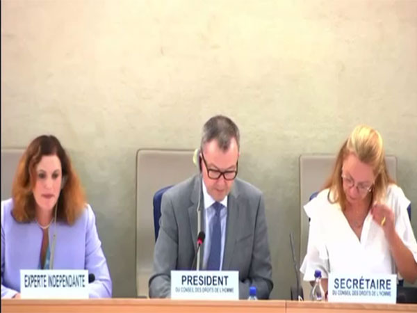 Mettu Sai Sampath, CEO of ECO FAWN Society, addressing the UNHRC session in Geneva (Source: UNHRC) 