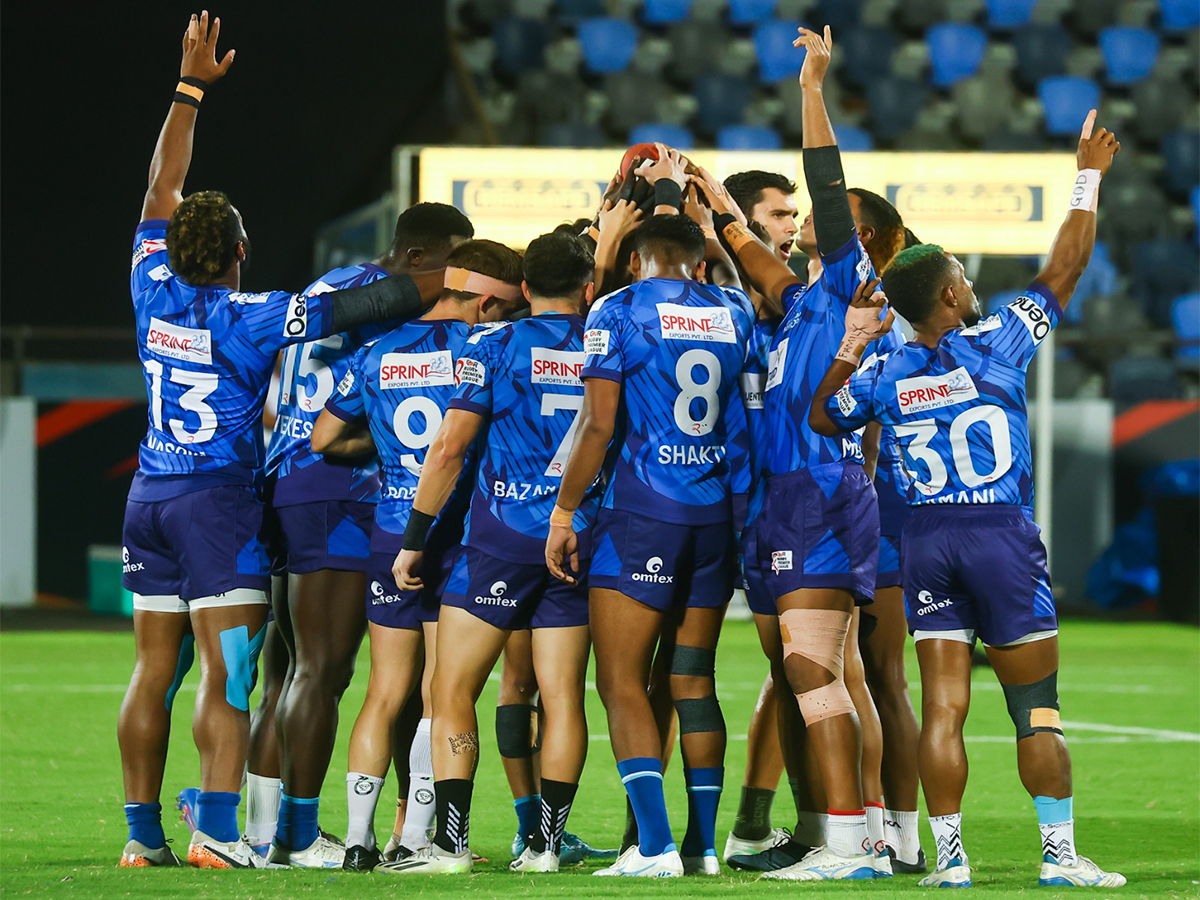 Hyderabad Heroes celebration after registering win in Rugby Premier League (Image: Hyderabad Heroes)