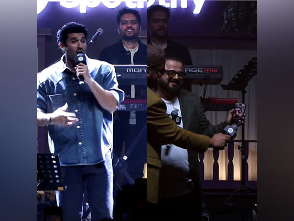 Aditya Roy Kapur and Arijit Virtual call (Photo/ANI)