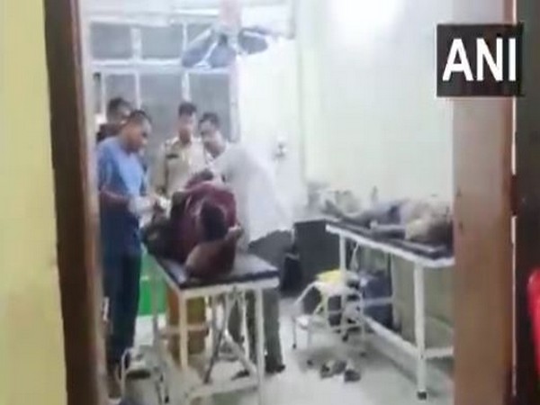Assam police personnel receive treatment at Swahid Kamala Miri Civil Hospital in Bokakhat (Photo/ANI)