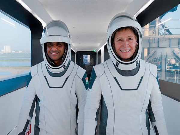 Grp Capt Shukla and mission commander Peggy Whitson (Photo/Ax4)