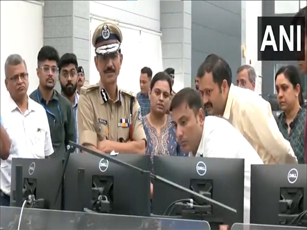 Ahmedabad Police Commissioner GS Malik in command and control room (Photo: ANI) 