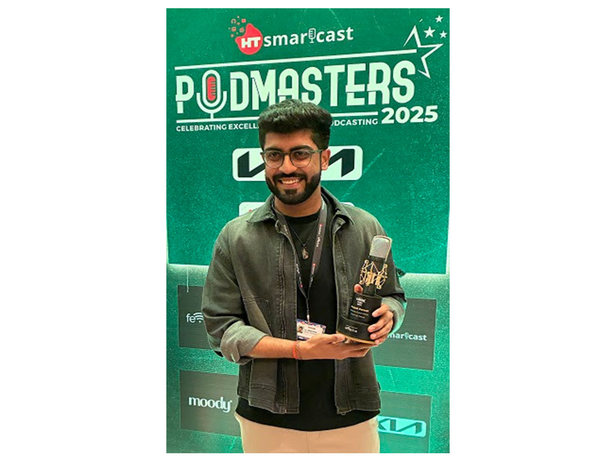 Deepak Pareek wins 'Best Podcast - Society and Culture' Award at HT Podmasters Awards 2025 for his Podcast - ‘The Chill Hour’