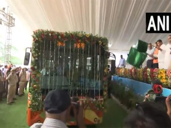 Visuals of the newly inaugurated electric buses at Narela bus depot (Photo/ANI) Visuals of the newly inaugurated electric buses at Narela bus depot (Photo/ANI)