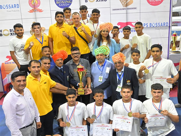 Services Sports Control Board celebrate winning team title at sixth Junior (U-17) National Boxing Championship (Image: BFI media)