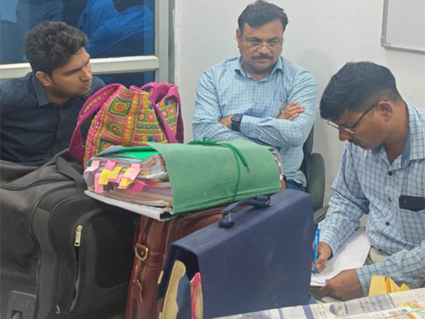 Rs 9.35 lakhs cash found in Jhalawar ASP Jagram Meena’s vehicle (Photo/ANI)