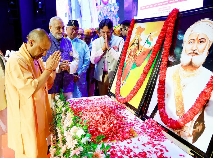 Uttar Pradesh CM Yogi Adityanath pays tribute to philanthropist, Bhamashah (Photo/X: @myogiadityanath)