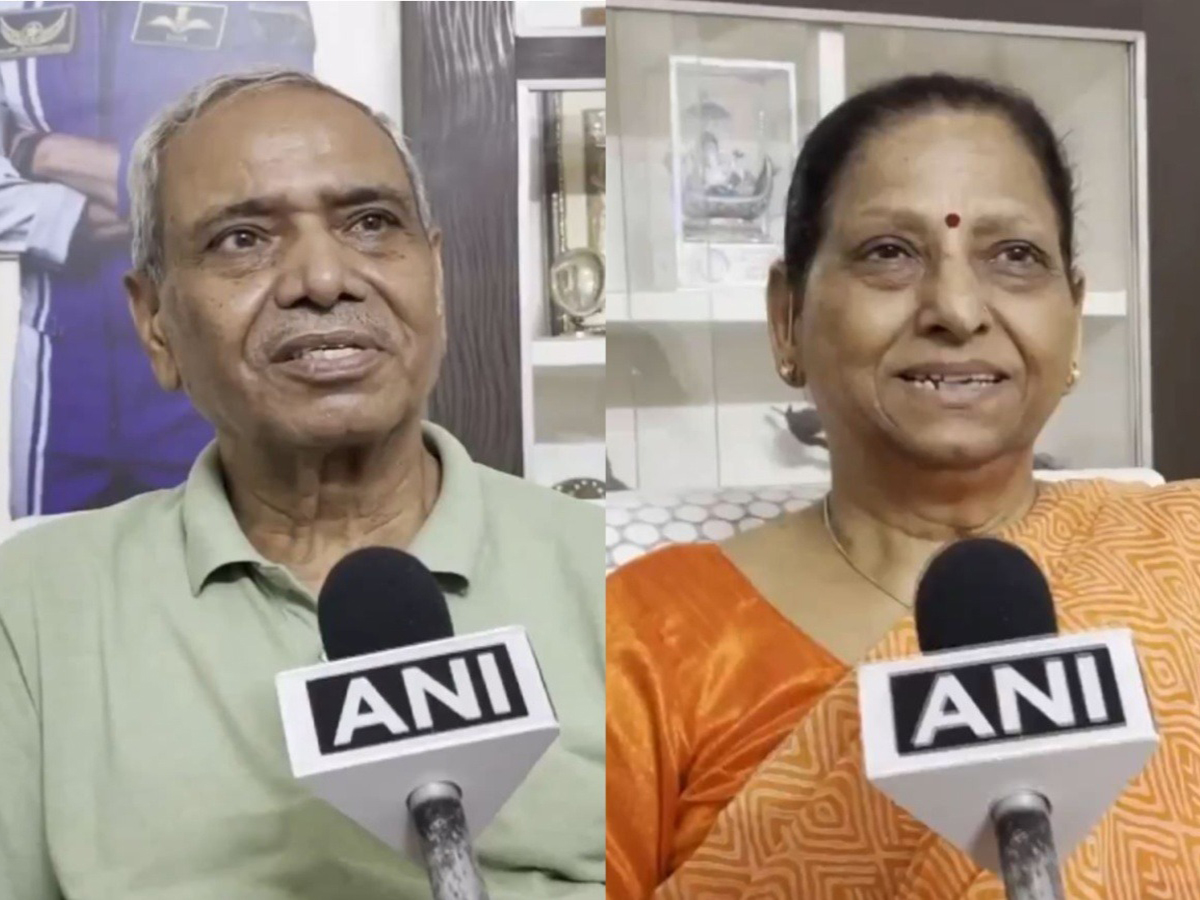Parents of Group Captain Shukla. (Photo/ANI)