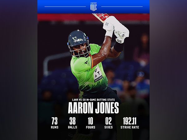 Aaron Jones. (Photo: X/@MLCricket)