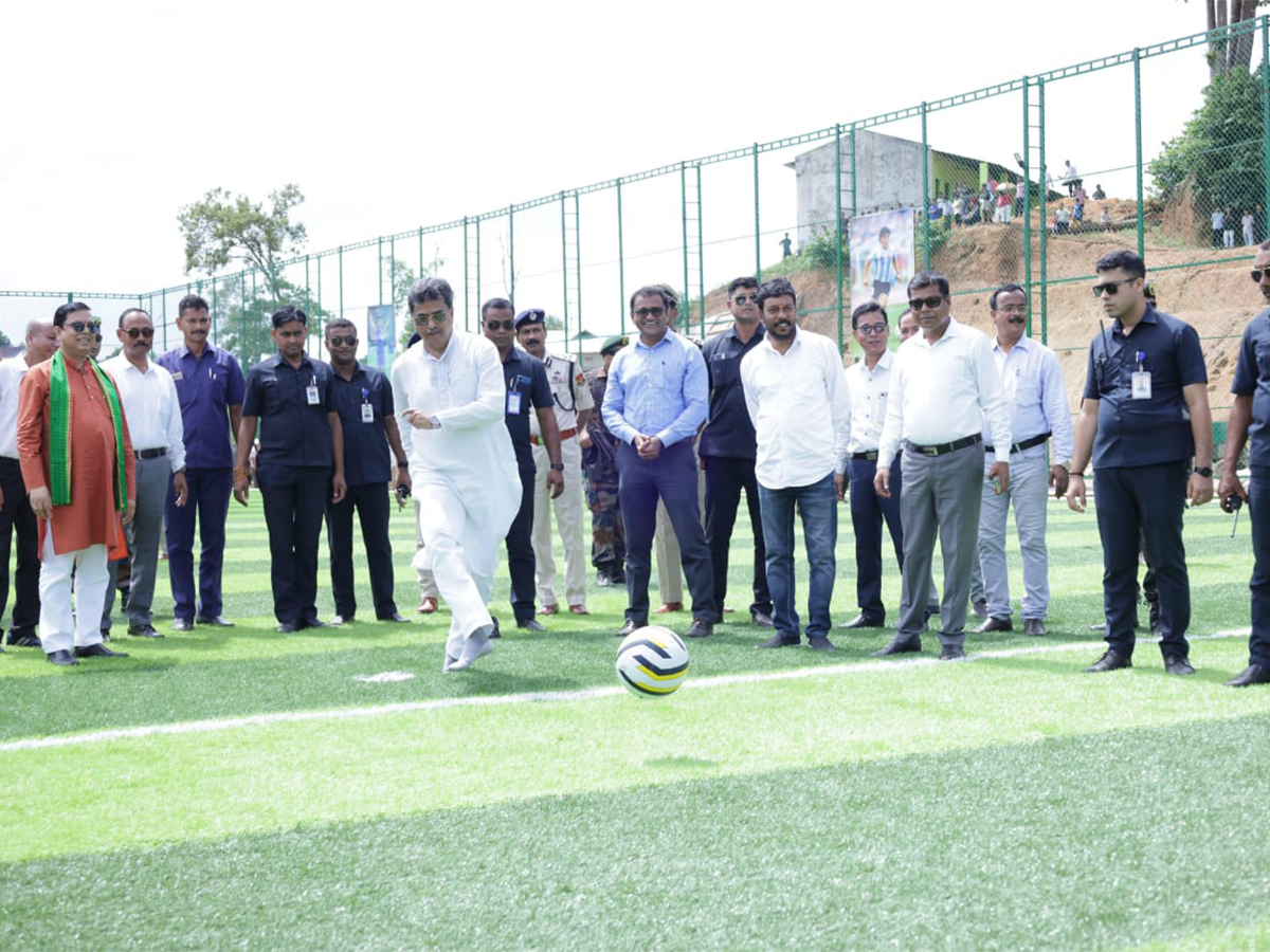 Tripura Chief Minister Manik Saha in Ganganagar today (Photo/ANI)