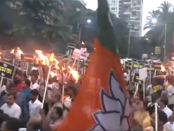 BJP protests across WB over Kolkata gangrape case. (Photo/ANI)