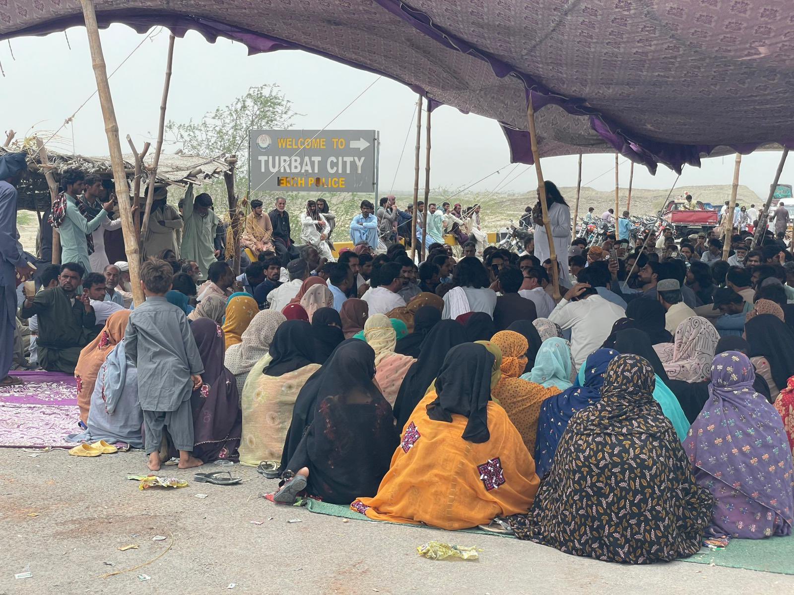 Sit-in protest in Balochistan (Photo/ X@BalochYakjehtiC)