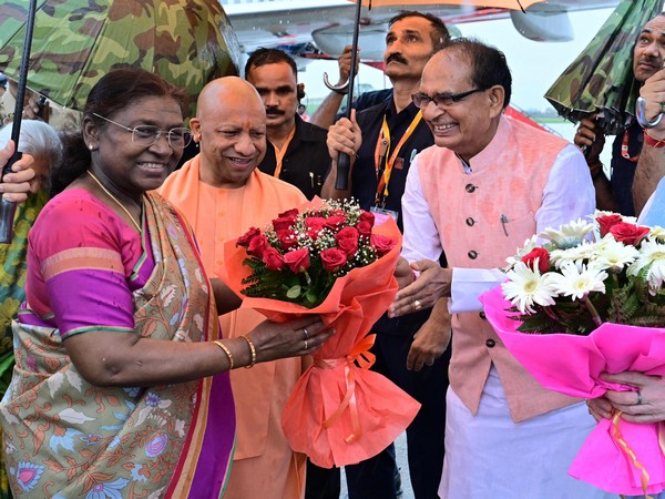 President Droupadi Murmu received by CM Yogi Adityanath, Union Minister Shivraj Singh Chouhan (Photo/@rashtrapatibhvn)