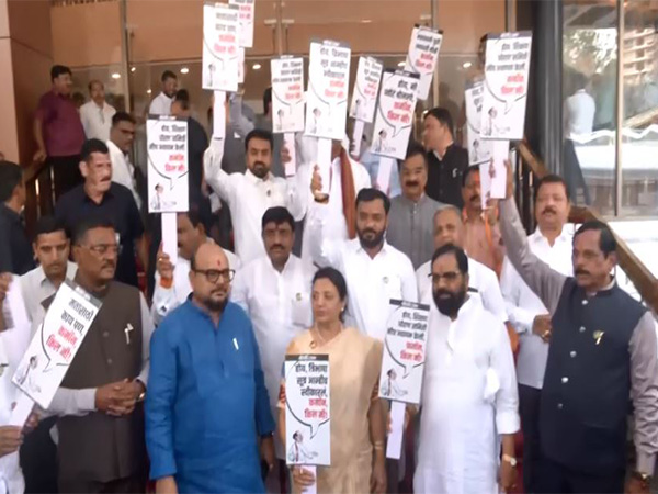 MVA's protest against three-language policy (Photo/ANI)