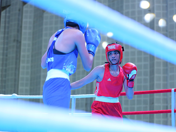 Nitu Ghanghas in action during Elite Women’s Boxing Tournament (Image: BFI media)