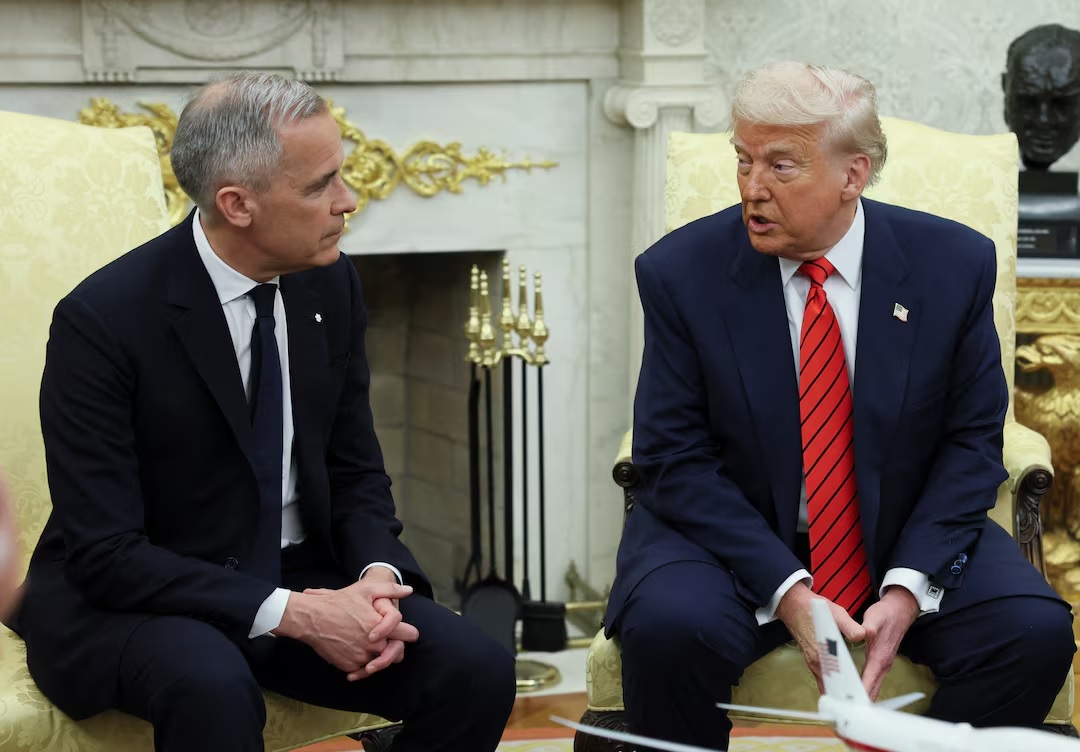 Canadian PM Carney with US President Donald Trump. (Photo/Reuters)