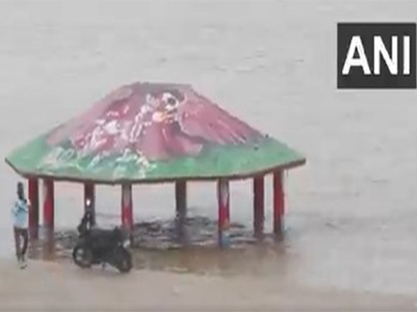 Visuals from Arail Ghat, Prayagraj (Photo/ANI)