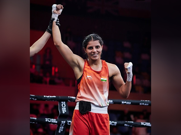 Sakshi after entering quarterfinal of World Boxing Cup in Astana (Image: BFI media)