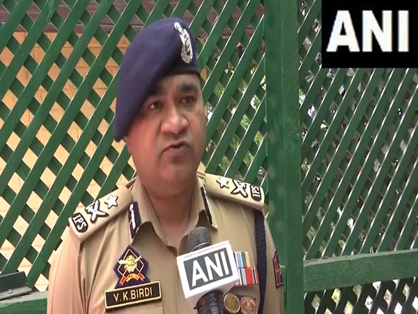 Inspector General of Police (IGP), Kashmir Zone, VK Birdi (Photo/ANI)