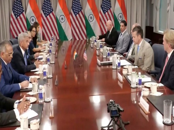 External Affairs Minister S Jaishankar met with US Secretary of Defence, Pete Hegseth in Pentagon (Photo/ANI)
