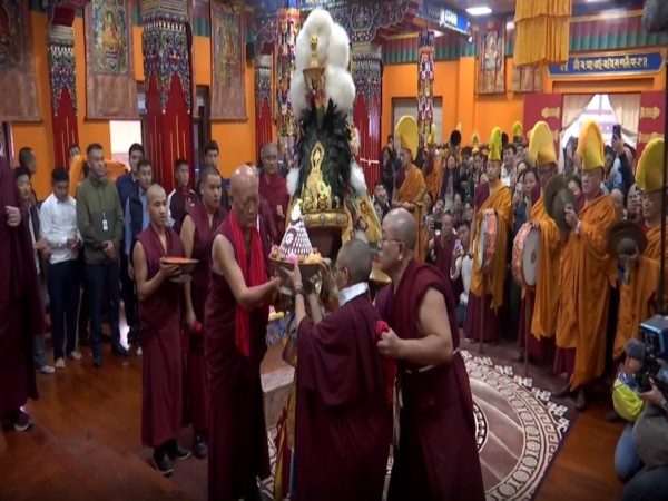 The celebrations at the  Nechung Monastery in Dharmsala (Photo/ANI)