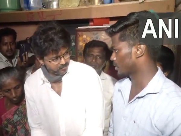 TVK chief and actor Vijay meets family members of custodial death case victim (Photo/ANI) 