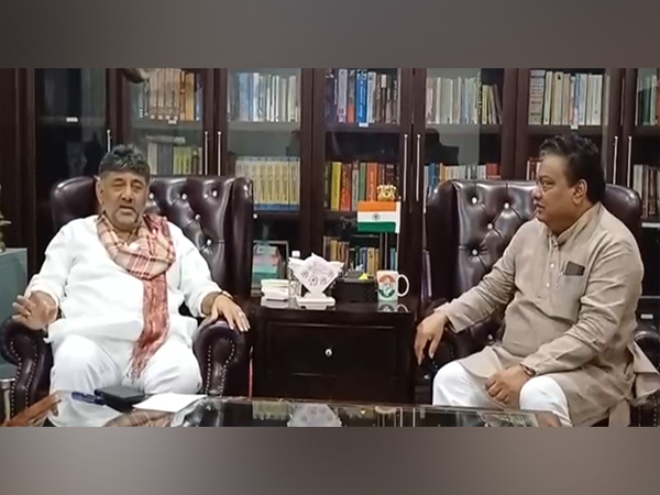 Karnataka Deputy CM DK Shivakumar and Minister MB Patil (Photo/ANI)