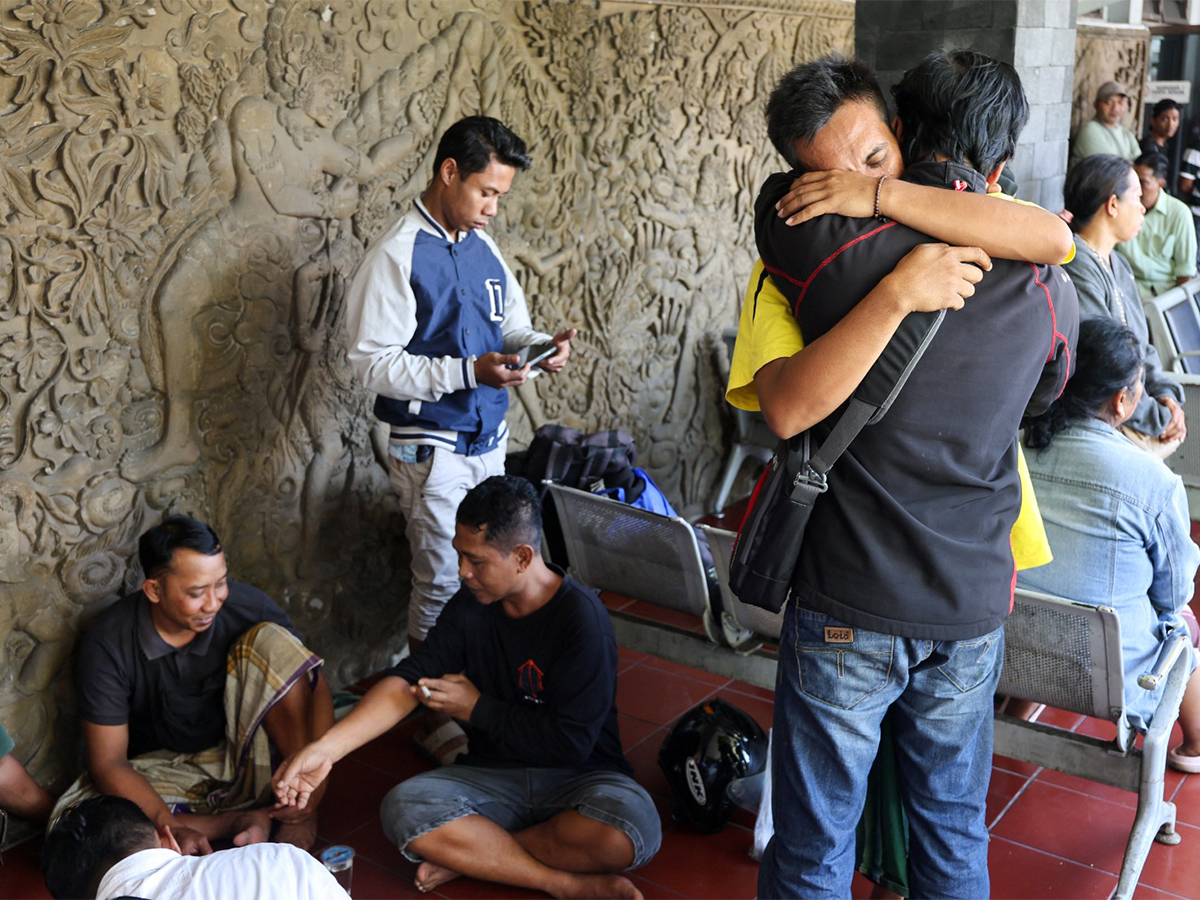 A survivor of the ferry that sank in Bali Strait of Indonesia. (Photo/Reuters)