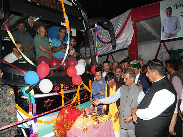 Himachal CM Sukhu flags off 24 Volvo buses in Solan (Photo/X/@SukhuSukhvinder)